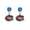 Montreal Canadiens BLUE Swarovski Crystal Stud Rhinestone Earrings