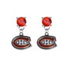 Montreal Canadiens RED Swarovski Crystal Stud Rhinestone Earrings
