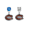 Montreal Canadiens BLUE & CLEAR Swarovski Crystal Stud Rhinestone Earrings