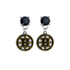 Boston Bruins BLACK Swarovski Crystal Stud Rhinestone Earrings
