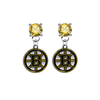 Boston Bruins GOLD Swarovski Crystal Stud Rhinestone Earrings