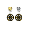 Boston Bruins GOLD & CLEAR Swarovski Crystal Stud Rhinestone Earrings