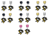 Pittsburgh Penguins NHL Swarovski Crystal Stud Rhinestone Earrings