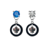 Winnipeg Jets BLUE & CLEAR Swarovski Crystal Stud Rhinestone Earrings