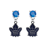Toronto Maple Leafs BLUE Swarovski Crystal Stud Rhinestone Earrings