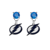 Tampa Bay Lightning BLUE Swarovski Crystal Stud Rhinestone Earrings