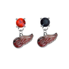 Detroit Red Wings RED & BLACK Swarovski Crystal Stud Rhinestone Earrings