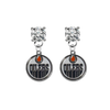 Edmonton Oilers CLEAR Swarovski Crystal Stud Rhinestone Earrings