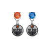 Edmonton Oilers ORANGE & BLUE Swarovski Crystal Stud Rhinestone Earrings