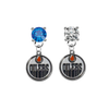 Edmonton Oilers BLUE & CLEAR Swarovski Crystal Stud Rhinestone Earrings