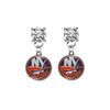 New York Islanders CLEAR Swarovski Crystal Stud Rhinestone Earrings