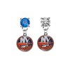 New York Islanders BLUE & CLEAR Swarovski Crystal Stud Rhinestone Earrings