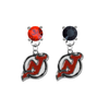 New Jersey Devils RED & BLACK Swarovski Crystal Stud Rhinestone Earrings