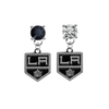 Los Angeles Kings BLACK & CLEAR Swarovski Crystal Stud Rhinestone Earrings