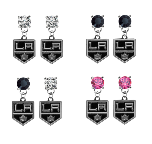 Los Angeles Kings NHL Swarovski Crystal Stud Rhinestone Earrings
