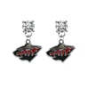 Minnesota Wild CLEAR Swarovski Crystal Stud Rhinestone Earrings