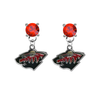 Minnesota Wild RED Swarovski Crystal Stud Rhinestone Earrings