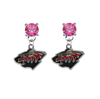Minnesota Wild PINK Swarovski Crystal Stud Rhinestone Earrings