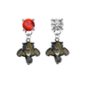 Florida Panthers RED & CLEAR Swarovski Crystal Stud Rhinestone Earrings