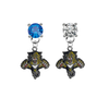 Florida Panthers BLUE & CLEAR Swarovski Crystal Stud Rhinestone Earrings