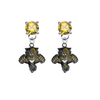 Florida Panthers GOLD Swarovski Crystal Stud Rhinestone Earrings