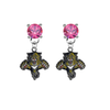 Florida Panthers PINK Swarovski Crystal Stud Rhinestone Earrings