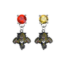 Florida Panthers RED & GOLD Swarovski Crystal Stud Rhinestone Earrings