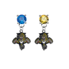 Florida Panthers BLUE & GOLD Swarovski Crystal Stud Rhinestone Earrings