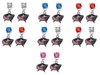 Columbus Blue Jackets NHL Swarovski Crystal Stud Rhinestone Earrings