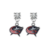 Columbus Blue Jackets CLEAR Swarovski Crystal Stud Rhinestone Earrings
