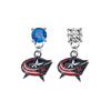 Columbus Blue Jackets BLUE & CLEAR Swarovski Crystal Stud Rhinestone Earrings