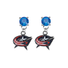 Columbus Blue Jackets BLUE Swarovski Crystal Stud Rhinestone Earrings