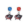 Columbus Blue Jackets BLUE & RED Swarovski Crystal Stud Rhinestone Earrings
