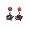 Columbus Blue Jackets RED Swarovski Crystal Stud Rhinestone Earrings