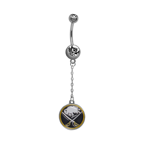Buffalo Sabres Chain NHL Hockey Belly Button Navel Ring