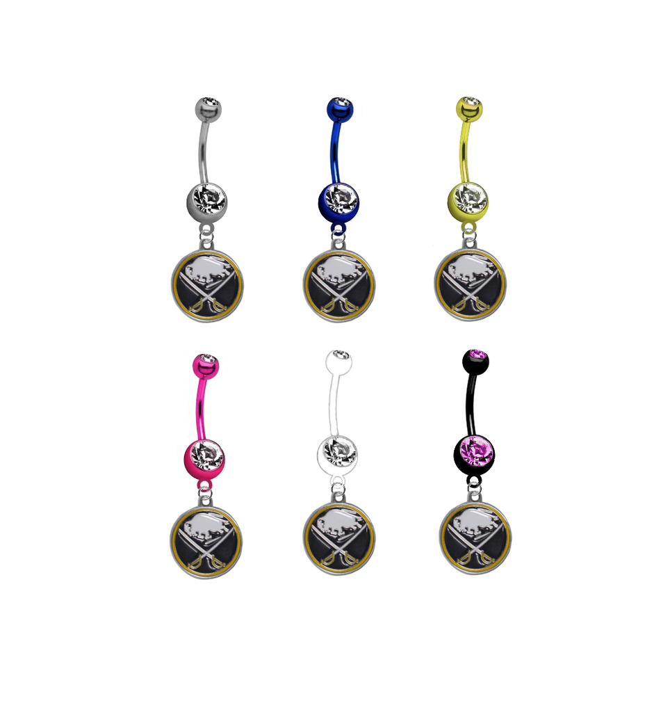 Buffalo Sabres NHL Hockey Belly Button Navel Ring - Pick Your Color