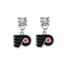 Philadelphia Flyers CLEAR Swarovski Crystal Stud Rhinestone Earrings