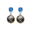 Buffalo Sabres BLUE Swarovski Crystal Stud Rhinestone Earrings