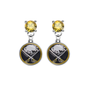 Buffalo Sabres GOLD Swarovski Crystal Stud Rhinestone Earrings
