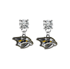 Nashville Predators CLEAR Swarovski Crystal Stud Rhinestone Earrings