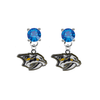 Nashville Predators BLUE Swarovski Crystal Stud Rhinestone Earrings
