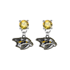 Nashville Predators GOLD Swarovski Crystal Stud Rhinestone Earrings