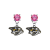 Nashville Predators PINK Swarovski Crystal Stud Rhinestone Earrings