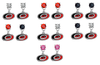Carolina Hurricanes NHL Swarovski Crystal Stud Rhinestone Earrings