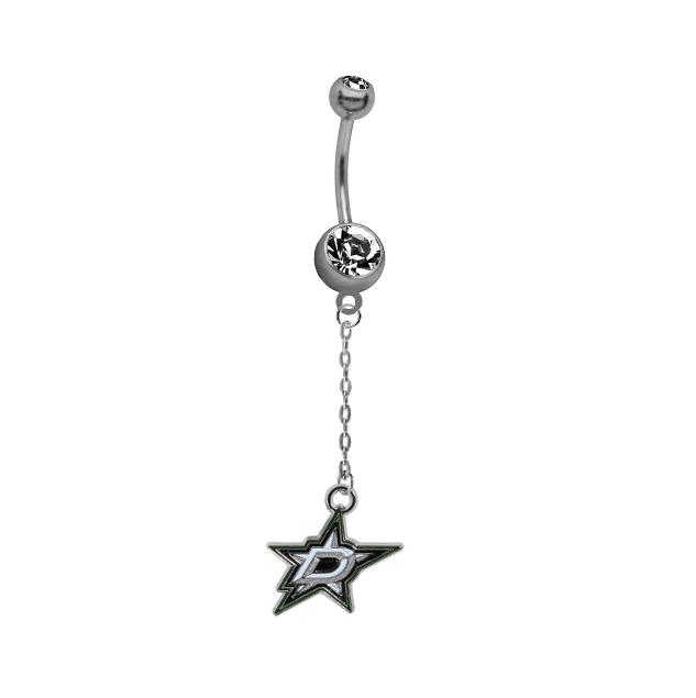 Dallas Stars Chain NHL Hockey Belly Button Navel Ring