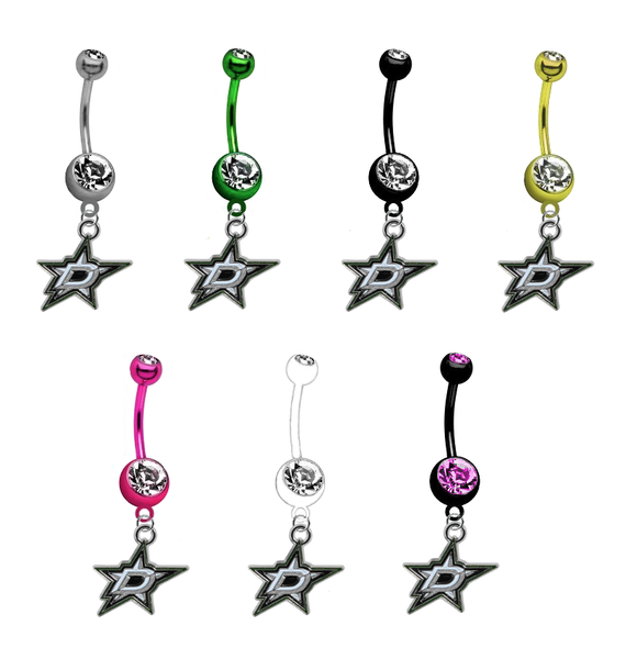 Dallas Stars NHL Hockey Belly Button Navel Ring - Pick Your Color