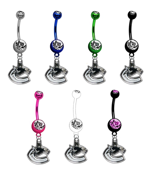 Vancouver Canucks NHL Hockey Belly Button Navel Ring - Pick Your Color
