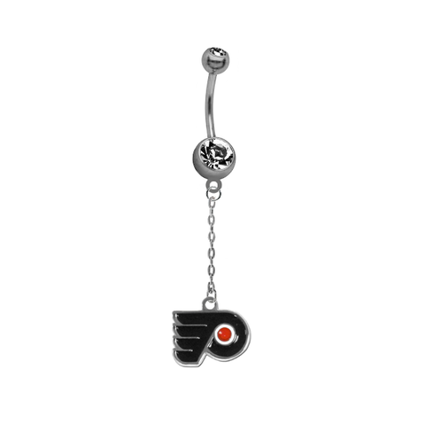 Philadelphia Flyers Chain NHL Hockey Belly Button Navel Ring
