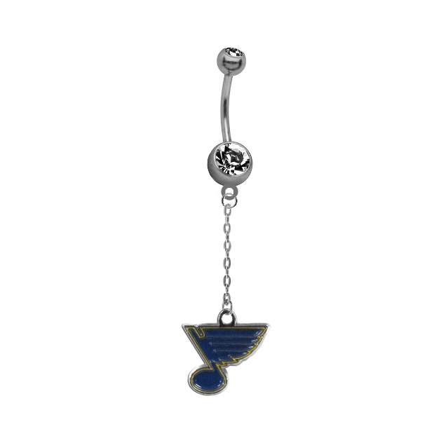 St Louis Blues Chain NHL Hockey Belly Button Navel Ring