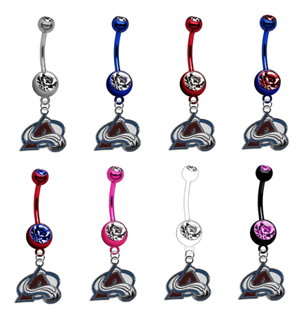 Colorado Avalanche NHL Hockey Belly Button Navel Ring - Pick Your Color